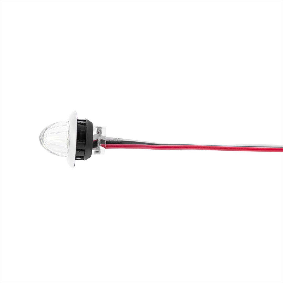 4 LED Dual Function 3/4" Mini Watermelon Light (Clearance/Marker) - White LED/Clear Lens
