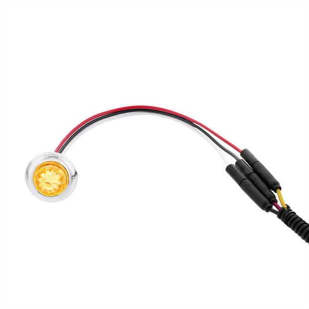 4 LED Dual Function 3/4" Mini Watermelon Light (Clearance/Marker) - Amber LED/Clear Lens
