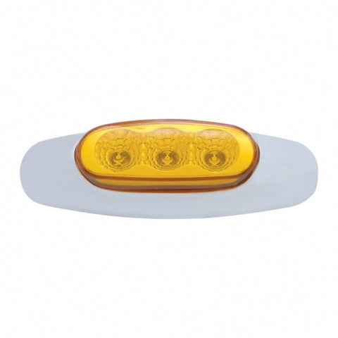 3 LED Reflector Light (Clearance/Marker) - Amber LED/Amber Lens