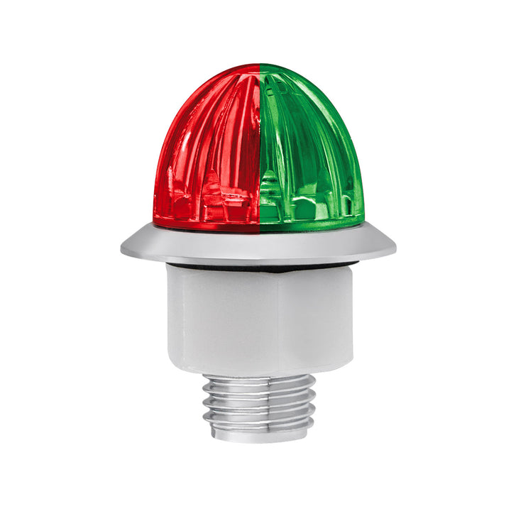4 LED 3/4" Mini Watermelon Double Fury Light With Clear Lens (Clearance/Marker) - Red &amp; Green LED