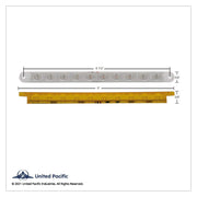 10 LED 9" Turn Signal Light Bar - Amber LED/Clear Lens