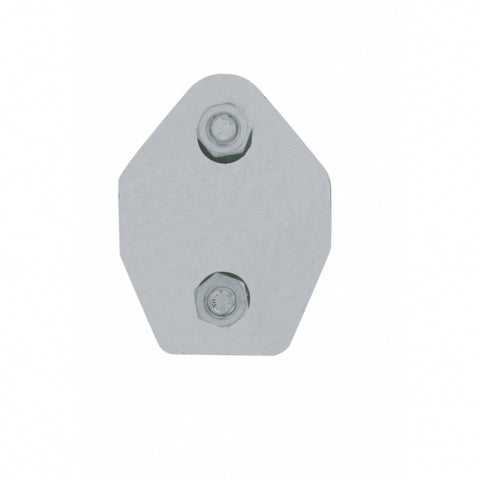 30" Chrome 45-Degree Angled Heavy Duty Mud Flap Hangers - 2-1/2" Bolt Pattern (Pair)