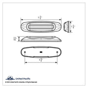 4 LED LIGHTTRACK Light (Clearance/Marker) - Red LED/Clear Lens