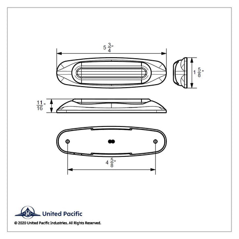 4 LED LIGHTTRACK Light (Clearance/Marker) - Red LED/Clear Lens