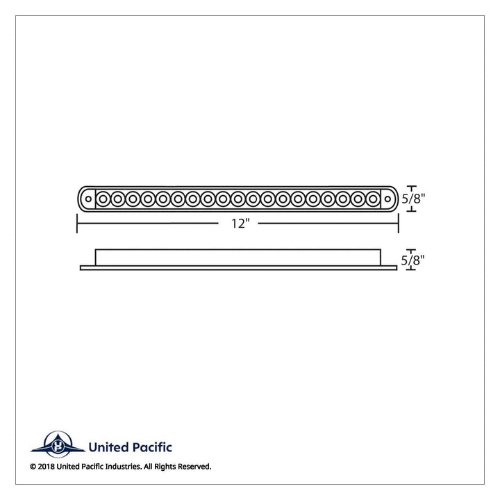 19 LED 12" Reflector Light Bar (Stop, Turn &amp; Tail) - Red LED/Clear Lens