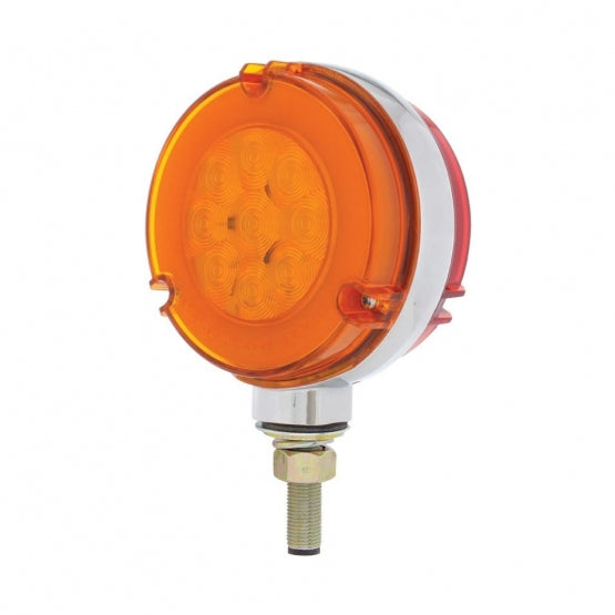 54 LED Single Stud Double Face GloLight (Turn Signal) - Amber &amp; Red LED/Amber &amp; Red Lens