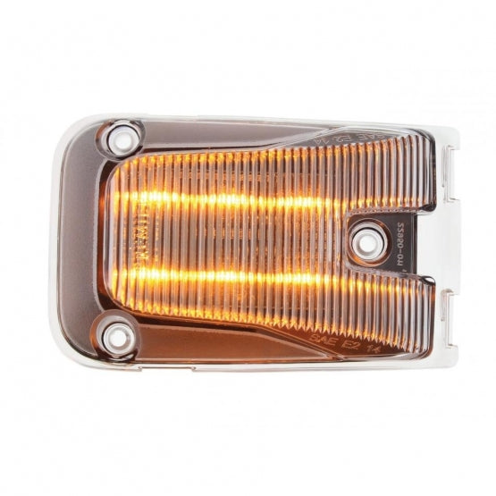 6 LED Door Side Indicator Light For 1998-2024 Volvo VNL - Amber LED/Clear Lens