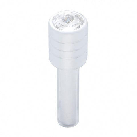 Chrome Door Lock Knob With 7/16" Clear Crystal (2pc/set)