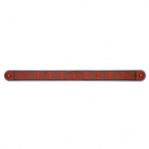 10 LED 9" Light Bar With Bezel (Stop, Turn & Tail) - Red LED/Red Lens