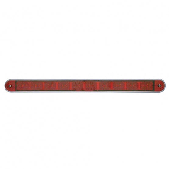 10 LED 9" Light Bar With Bezel (Stop, Turn & Tail) - Red LED/Red Lens