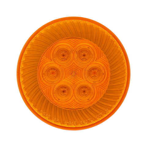 16 LED 4" Round Turbine Light (Turn Signal) - Amber LED/Amber Lens