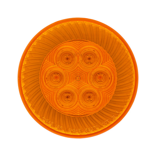 16 LED 4" Round Turbine Light (Turn Signal) - Amber LED/Amber Lens