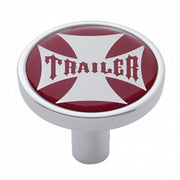 "Trailer" Long Air Valve Knob - Red Maltese Cross Sticker