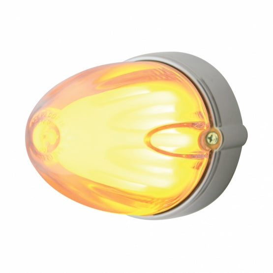 9 LED Dual Function GloLight Watermelon Grakon 1000 Flush Mount Kit - Amber LED/Clear Lens