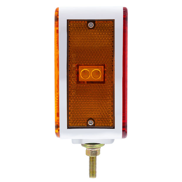 52 LED Double Stud Double Face Turn Signal Light (Driver) - Amber & Red LED/Amber & Red Lens