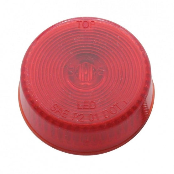 Single LED 2" Round Low Profile Light Kit (Clearance/Marker) - Red LED/Red Lens
