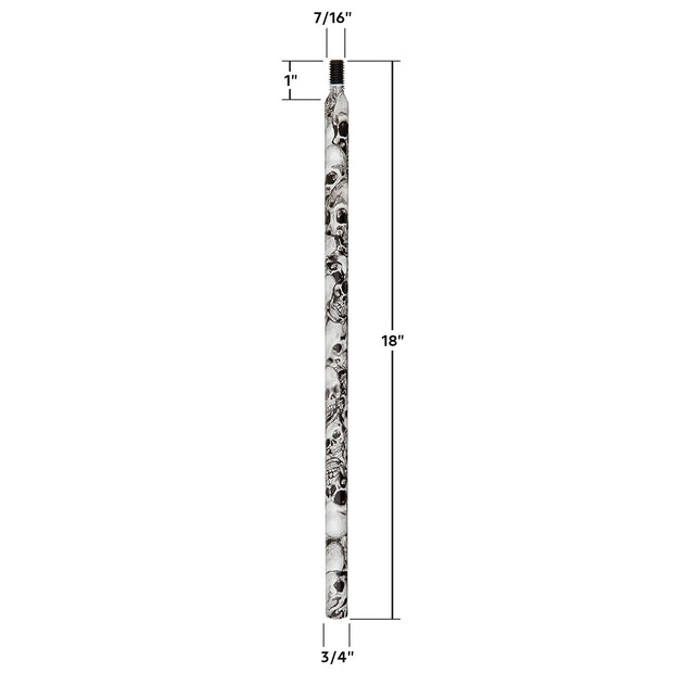 18" Skull Pattern Shifter Shaft Extension