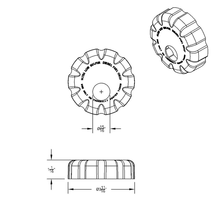 Chrome Plastic Fuel Cap Cover For Volvo - Locking