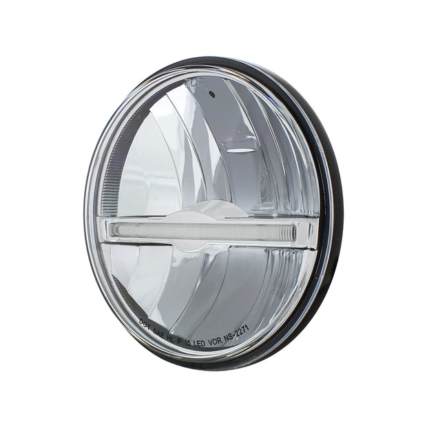 ULTRALIT - 9 LED 5-3/4" LED Headlight With Amber LED Position Light Bar