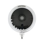 Stainless Steel Bullet Embossed Stripe Headlight No Bulb With LED Signal - Clear Lens