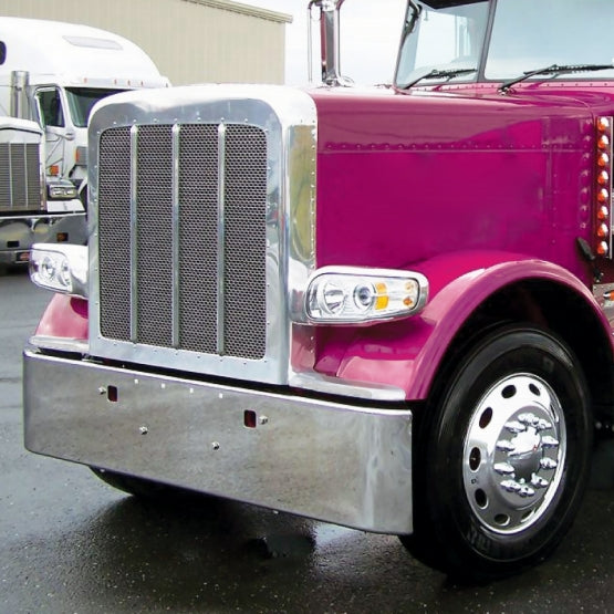14 Amber LED Front Fender Cover For Peterbilt 388 (2008-2015) &amp; 389 (2008-2023)-Chrome Lens - Driver