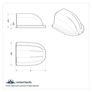 Chrome Plastic Cab Mounted Antenna Cover For PB 587 (2012-2021) And FL Cascadia (2011 & Older)