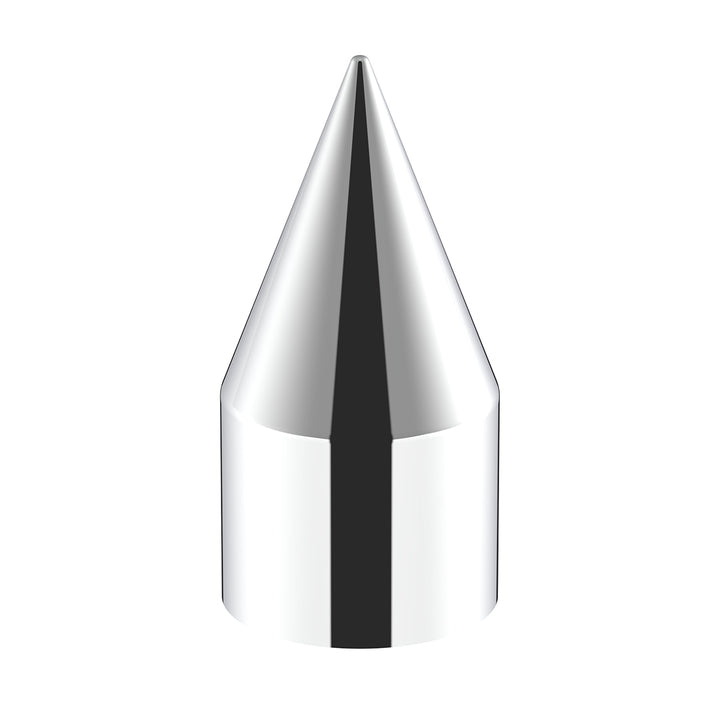 9/16" x 1-1/2" Chrome Plastic Spike Nut Covers - Push-On (10-Pack)