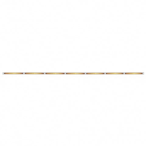 94" Stainless Light Bracket With 7X 14 LED 12" Light Bars - Amber LED/Amber Lens