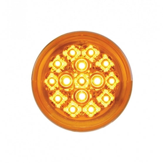 15 LED 2-3/8" Turn Signal Light For Harley Motorcycle- Amber LED/Amber Lens