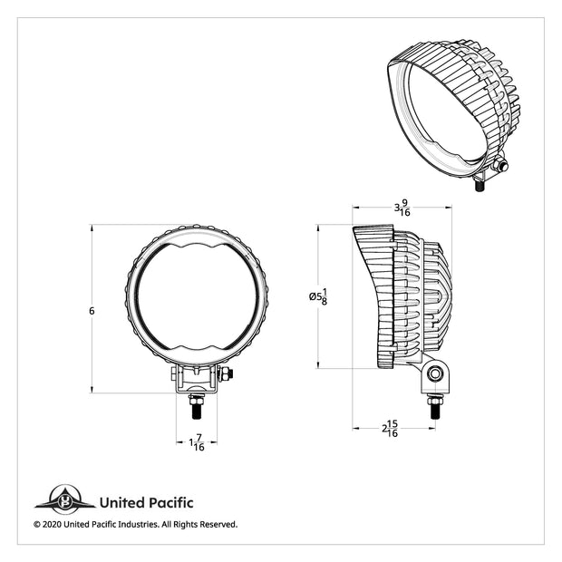 6 LED High Power 18 Watt Round Work Light