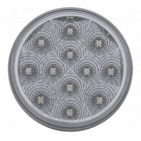 3-3/4" Bolt Pattern Chrome Spring Loaded Bar W/6X 12 Red LED 4" Reflector Lights - Clear Lens (Pair)