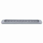 11 LED 17" P/T/C Light Bar With Chrome Bezel - Amber LED/Clear Lens