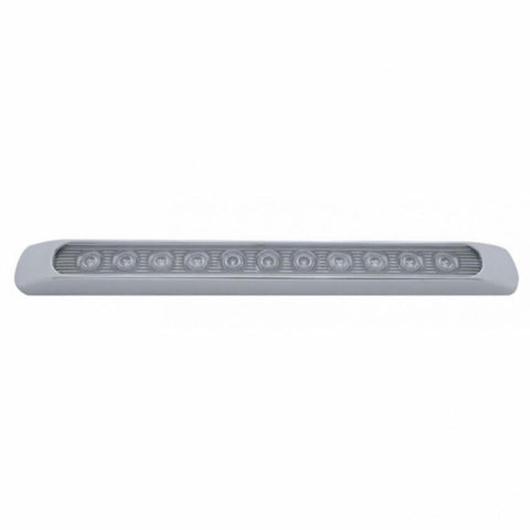 11 LED 17" P/T/C Light Bar With Chrome Bezel - Amber LED/Clear Lens