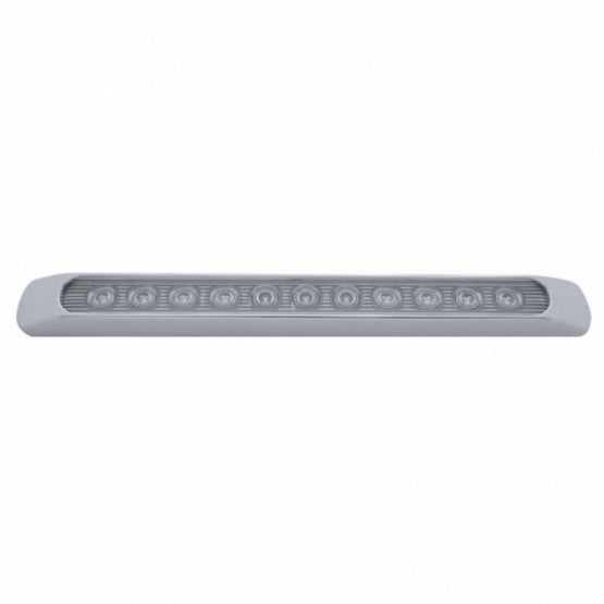 11 LED 17" P/T/C Light Bar With Chrome Bezel - Amber LED/Clear Lens