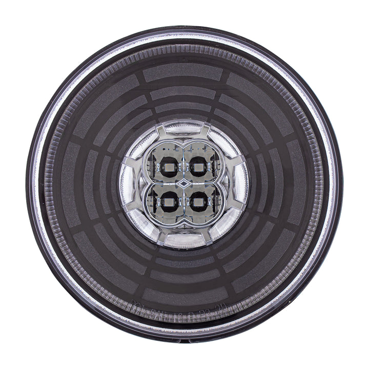 13 LED 4" Round Abyss Light (Turn Signal) - Amber LED/Clear Lens