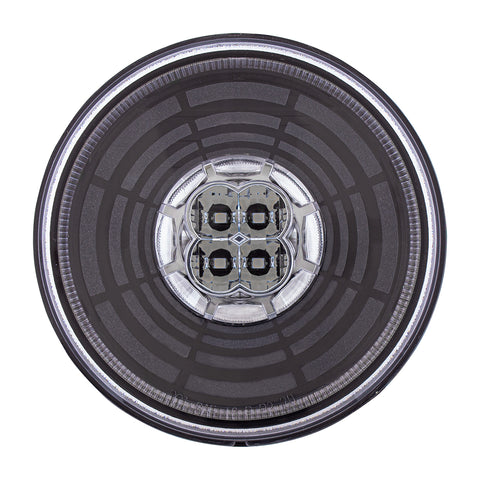 13 LED 4" Round Abyss Light (Turn Signal) - Amber LED/Clear Lens