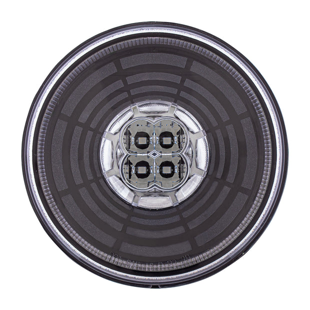 13 LED 4" Round Abyss Light (Turn Signal) - Amber LED/Clear Lens