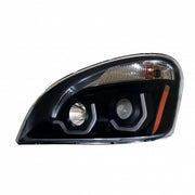 Blackout Projection Headlight With White LED Position Light For 2008-2017 Freightliner Cascadia - Driver