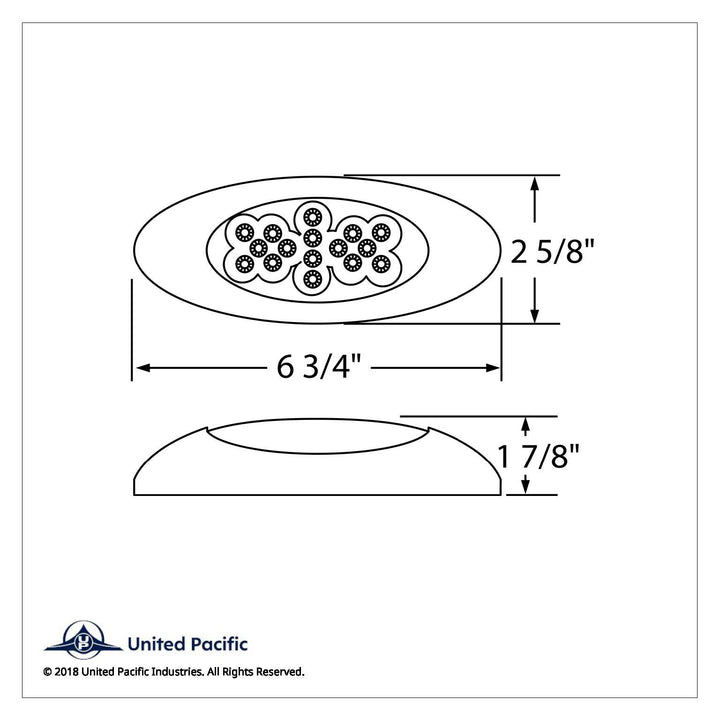 16 LED Phantom I Reflector Light (Clearance/Marker) - Amber LED/Amber Lens