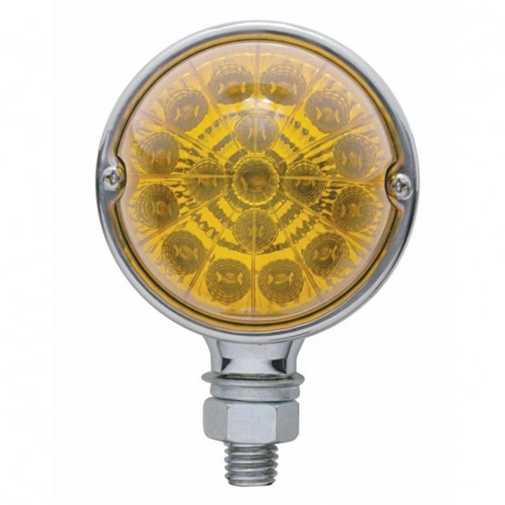 17 LED Dual Function Reflector Single Face Light - Amber LED/Amber Lens