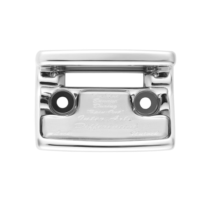 Chrome Plastic Axle/Differential Switch Guard With Glossy Sticker For 1990-2010 Freightliner Classic-Silver