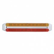 Dual 10 LED 9" Light Bars - Amber & Red LED/Amber & Red Lens