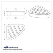 Chrome Plastic A/C Vent For 2001-2005 Peterbilt - Driver