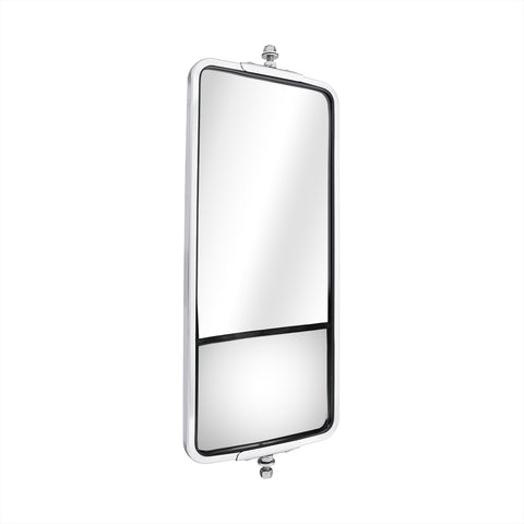 7" X 16" 430 Stainless Steel West Coast Style Mirror With Convex Lower Mirror - Heated
