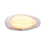 15 LED Sleeper Light With Bezel For Freightliner (Clearance/Marker) - Amber LED/Clear Lens (Pair)
