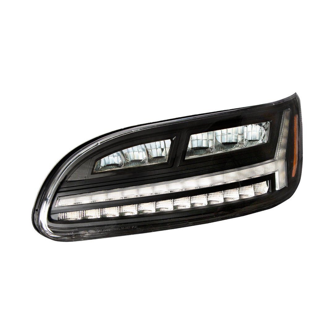 Blackout 6 LED Headlight For Peterbilt 386 (2006-2016) &amp; 387 (2000-2011)- Driver