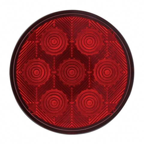 7 LED 4" Round Competition Series Light (Stop, Turn & Tail) - Red LED/Red Lens