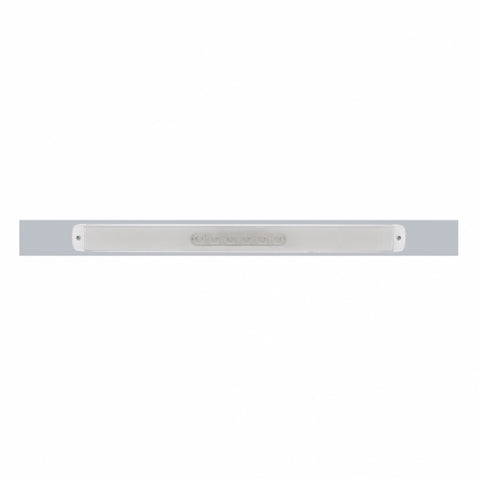 Chrome Top Mud Flap Plate With 28 LED 17" GloLight Bar - Red LED/Clear Lens (Each)