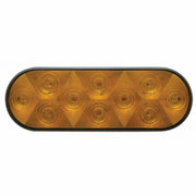 10 LED 6" Oval Turn Signal Light Kit - Amber LED/Amber Lens
