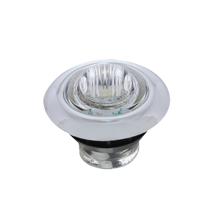 3 LED 3/4" Mini Light With Bezel (Clearance/Marker) - Blue LED/Clear Lens